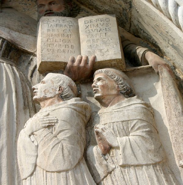 Agostino presenta la sua Regola agli Eremitani (Venezia, ex convento di S. Stefano)