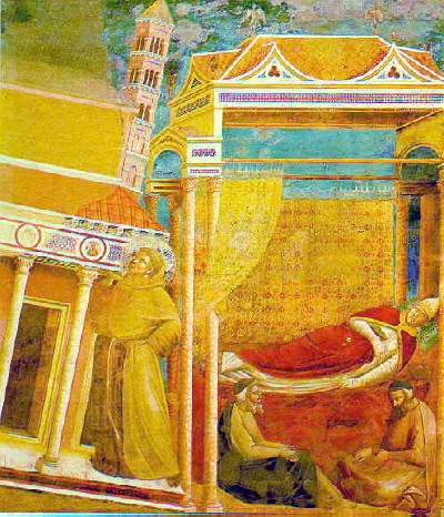 il sogno di papa Innocenzo III in un affresco di Giotto ad Assisi