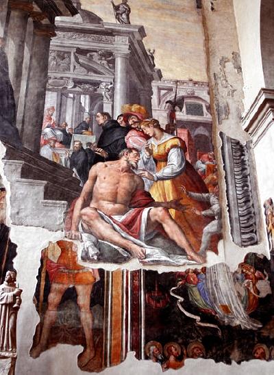 Scene di storia agostiniana del Fiammenghino in san Marco a Milano
