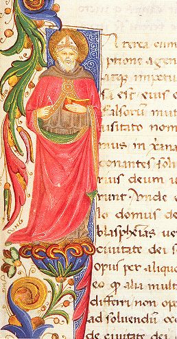 sant'Agostino in una miniatura medioevale