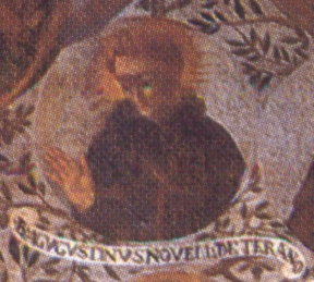 Agostino Novello da Tarano in un affresco della Libreria di Brescia