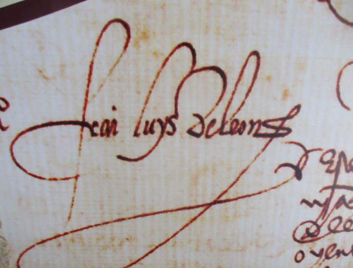 Firma autografa del frate agostiniano Luis de Leon