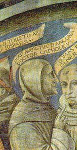 Agostino d'Ancona in una raffigurazione nella Libreria del convento di S. Barnaba a Brescia
