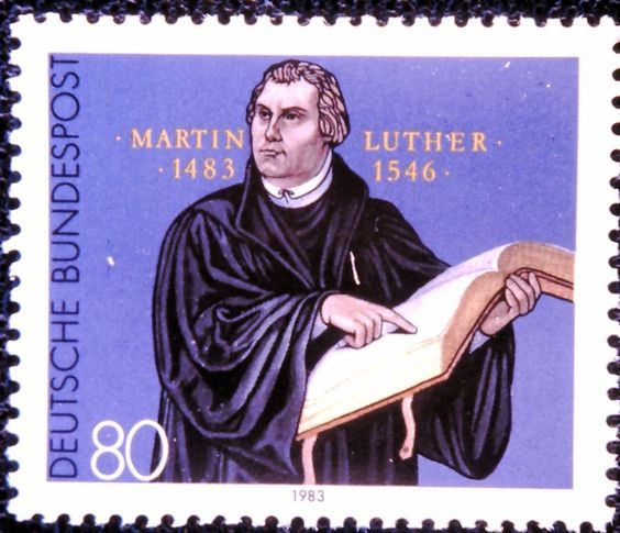 Una immagine di Lutero celebrata dalle Poste tedesche