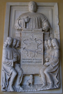  Lapide di Cristoforo Bottigella, insigne teologo e studioso agostiniano, all'Universit di Pavia 