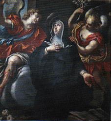 Gli angeli e la Beata Veronica Dipinto di Socorro Sauistia